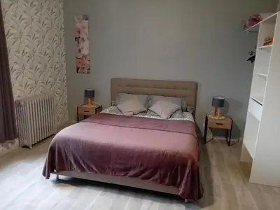 Un ou plusieurs lits dans un hébergement de l'établissement Les hortensias