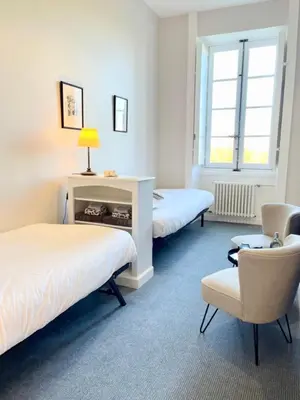 Un ou plusieurs lits dans un hébergement de l'établissement Domaine du Plessis Grimaud