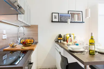 Cuisine ou kitchenette dans l'établissement Unsejouranantes - Le Studio Fouré
