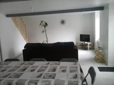 Coin salon dans l'établissement Maison au calme