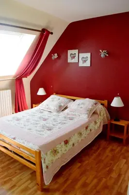 Un ou plusieurs lits dans un hébergement de l'établissement Chambres d'hôtes 