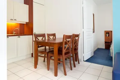 Cuisine ou kitchenette dans l'établissement Résidence Ker Juliette