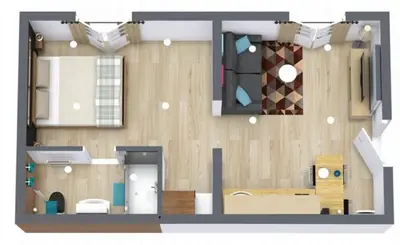 Plan de l'établissement Appartement centre, Parking 100m
