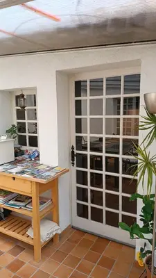 Balcon ou terrasse dans l'établissement Maison d'hôtes Les Beaux Chenes