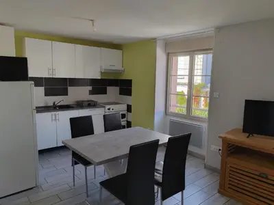 Cuisine ou kitchenette dans l'établissement Apparts Gites Cholet centre