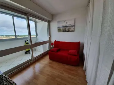 Coin salon dans l'établissement Studio cosy 4 pers. à 50m de la plage - FR-1-224C-418