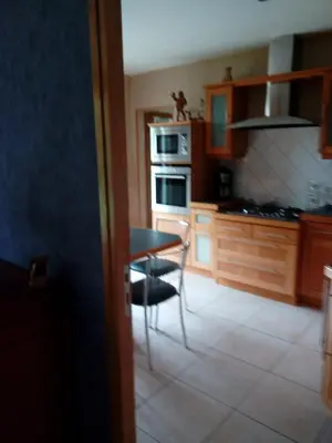 Cuisine ou kitchenette dans l'établissement Chambre d'hôte le Bois Joli