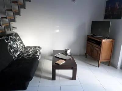 Télévision ou salle de divertissement dans l'établissement Gîte Puy Morin