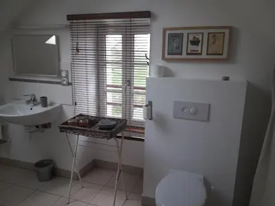 Salle de bains dans l'établissement Ecluse de la Tindière
