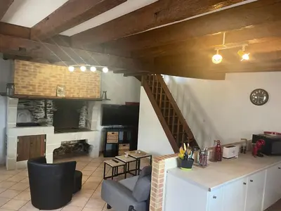 Cuisine ou kitchenette dans l'établissement Gite 