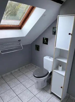 Salle de bains dans l'établissement Gite 