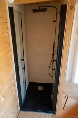 Salle de bains dans l'établissement Gîte 