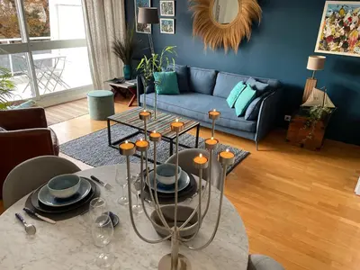 Coin salon dans l'établissement L'appart des lutins