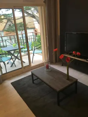 Télévision ou salle de divertissement dans l'établissement Le Belouga