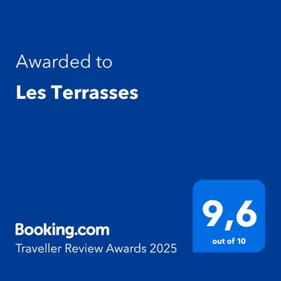 Certificat, récompense, panneau ou autre document affiché dans l'établissement Les Terrasses