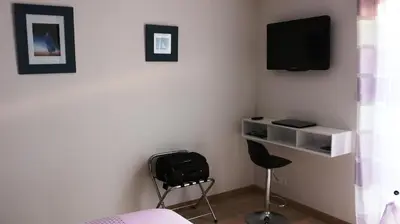 Télévision ou salle de divertissement dans l'établissement Chez Victoria Nantes Erdre