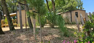 Jardin de l'établissement Camping Le Bois Verdon