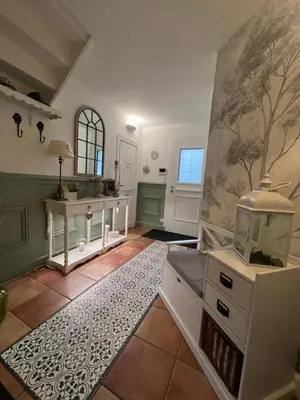 Cuisine ou kitchenette dans l'établissement La Grange d'Hélène