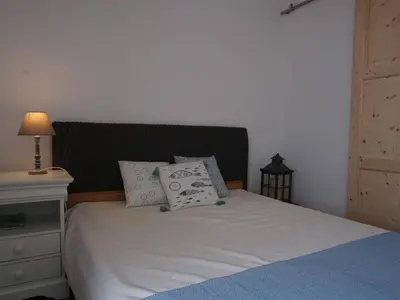 Un ou plusieurs lits dans un hébergement de l'établissement Maison de plain-pied avec cour, proche plage et commerces - 4 couchages, Noirmoutier-en-l'Île - FR-1-224B-675