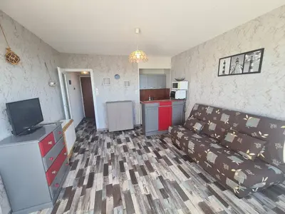 Cuisine ou kitchenette dans l'établissement Studio en bord de mer avec parking et animaux admis - FR-1-224C-197