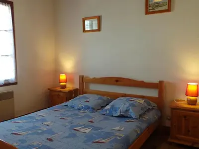 Un ou plusieurs lits dans un hébergement de l'établissement Maison 3 pièces avec jardin, proche plage à Noirmoutier - FR-1-224B-681
