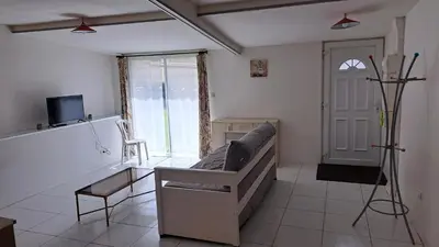Télévision ou salle de divertissement dans l'établissement Mauleon Maison prive jardin 6 personnes