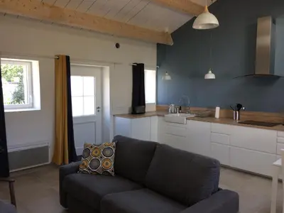 Cuisine ou kitchenette dans l'établissement La grange