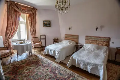 Un ou plusieurs lits dans un hébergement de l'établissement Manoir De La Chouanniere