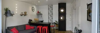Coin salon dans l'établissement Quai de Versailles Nantes