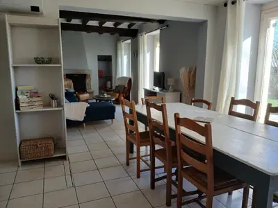 Coin salon dans l'établissement Gite du Mottay