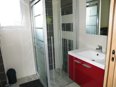 Salle de bains dans l'établissement Les mouettes
