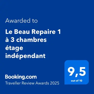 Certificat, récompense, panneau ou autre document affiché dans l'établissement LE BEAU REPAIRE, chambres d'hôtes, quartier historique, accueil vélos