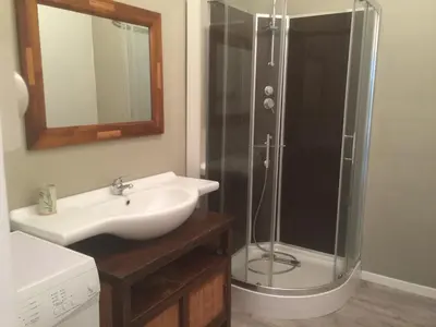 Salle de bains dans l'établissement Chantonnay