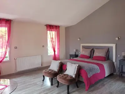 Un ou plusieurs lits dans un hébergement de l'établissement Chambre d'Hôtes du Bois Joli