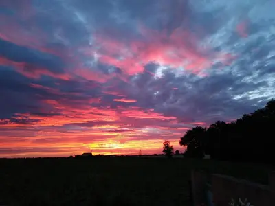 Lever ou coucher de soleil vu de le B&B/chambre d'hôtes ou à proximité