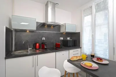 Cuisine ou kitchenette dans l'établissement Hypercentre 9 rue de la ROE