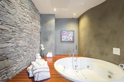 Salle de bains dans l'établissement Le Domaine des Lys