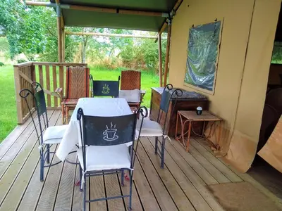Balcon ou terrasse dans l'établissement Le Lodge de Loge & Broc