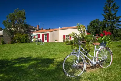 Vélo sur le terrain de l'établissement gîtes de l'Hôpiteau ou dans les environs