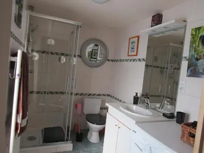 Salle de bains dans l'établissement Gite les Camélias