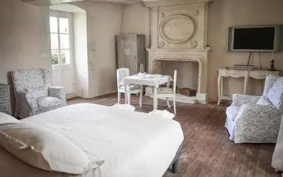 Télévision ou salle de divertissement dans l'établissement Château de la Grand'cour