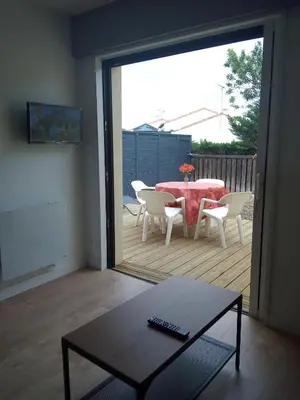 Balcon ou terrasse dans l'établissement Au refuge des farfas