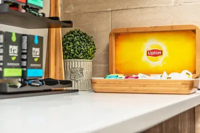 Cuisine ou kitchenette dans l'établissement Les Jardins de l'Anjou