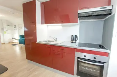 Cuisine ou kitchenette dans l'établissement Appartement Luna Hypercentre Gare à 300m