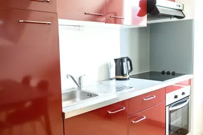 Cuisine ou kitchenette dans l'établissement Appartement Luna Hypercentre Gare à 300m