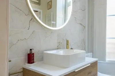 Salle de bains dans l'établissement Terrasse Royale au Coeur de Nantes