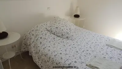 Un ou plusieurs lits dans un hébergement de l'établissement Gîte Aubance 5 Places Moulin de la Placette