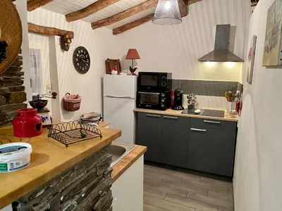 Cuisine ou kitchenette dans l'établissement Ouche de Gravoire Gîte