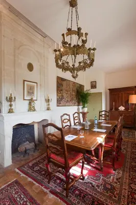 Coin salon dans l'établissement Château de la Verie