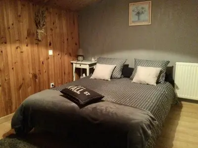 Un ou plusieurs lits dans un hébergement de l'établissement Chambre d’hôtes à Vallet